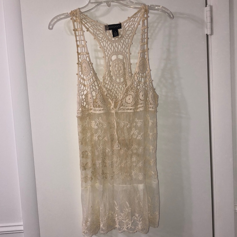 Lace tanktop coverup